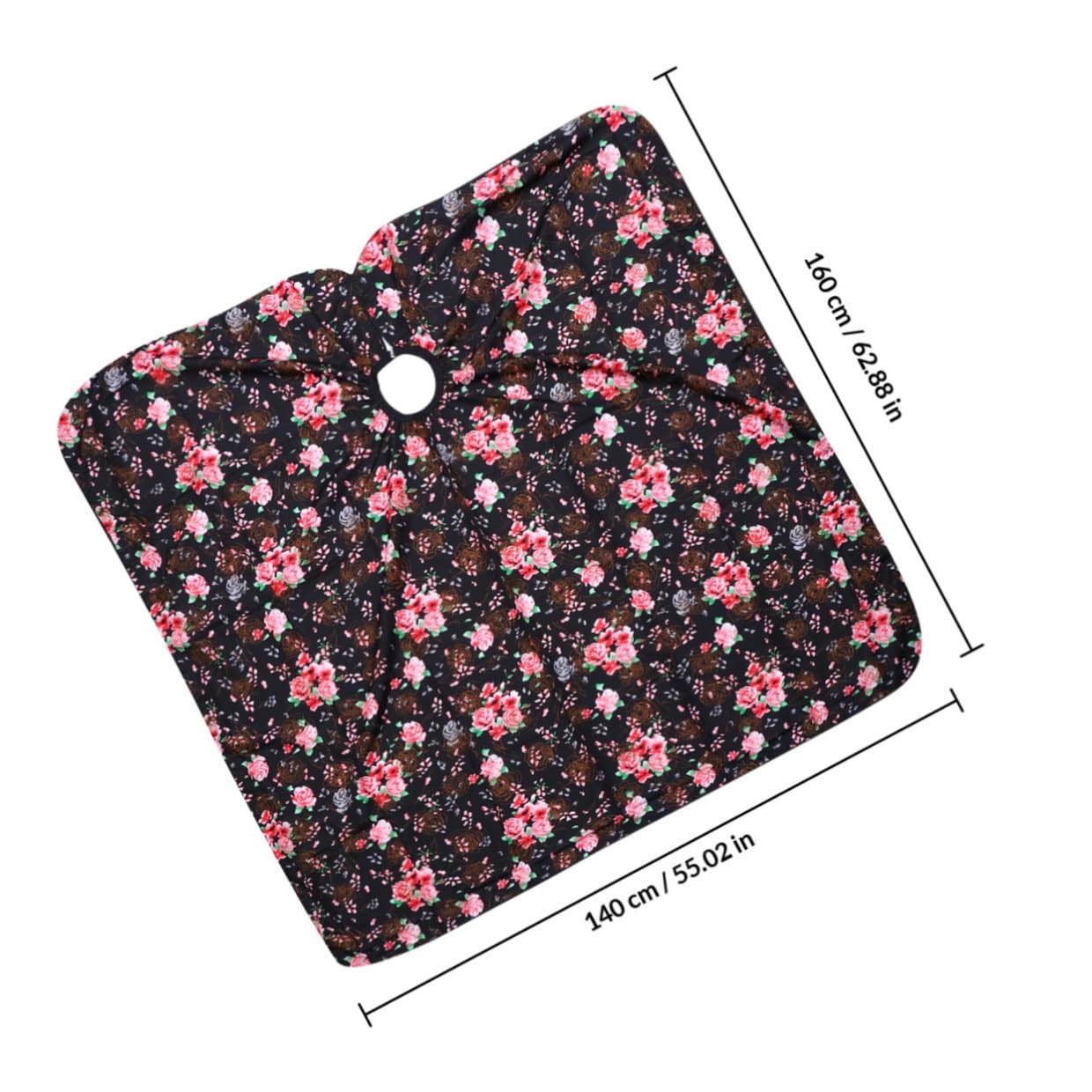 VALICLUD Capa para Cortar Pelo Adulto Estampado de Rosas, Tela Ligera y Resistente, Capa de Peluquería para Salón y Uso Doméstico, Delantal para Corte y Tinte de Cabello
