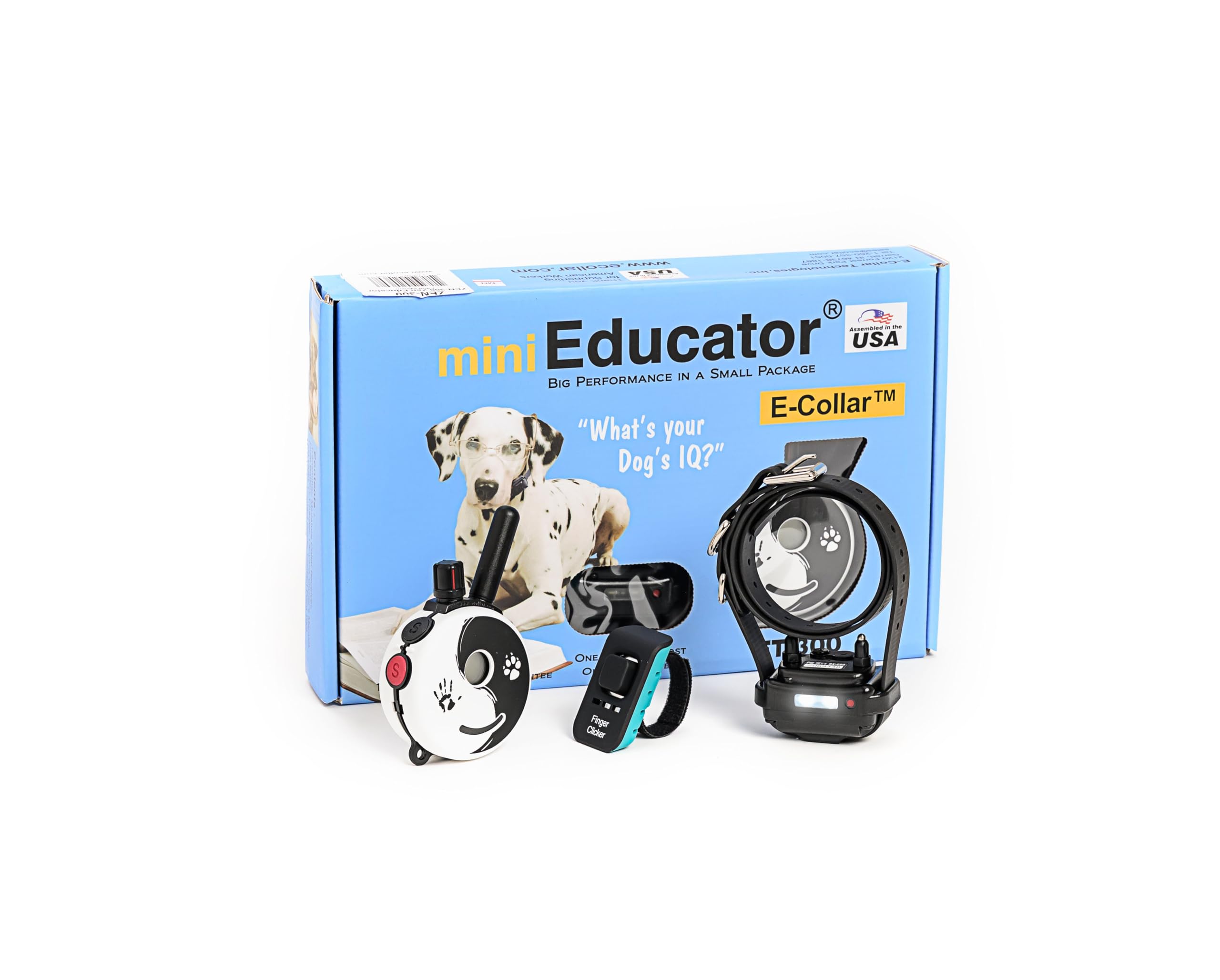 E-Collar – Educator ZEN-300-1/2 Mile Waterproof Remote Dog Training Collar Includes Premium Finger Clicker Trainer, 100 Programmable Levels +