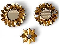 Vista 6 de Zoeartcrafts Espejo Peruano Sunburst 5" Oro - Decoración del Hogar (2)