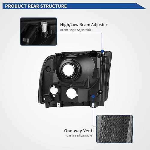 Miniatura 33 de oEdRo Faros delanteros compatibles con Ford F150 / 06-08 Lincoln Mark LT Pickup 2004, 2005, 2006, 2007, 2008, Ford F150 / 06-08 Lincoln Mark LT OE