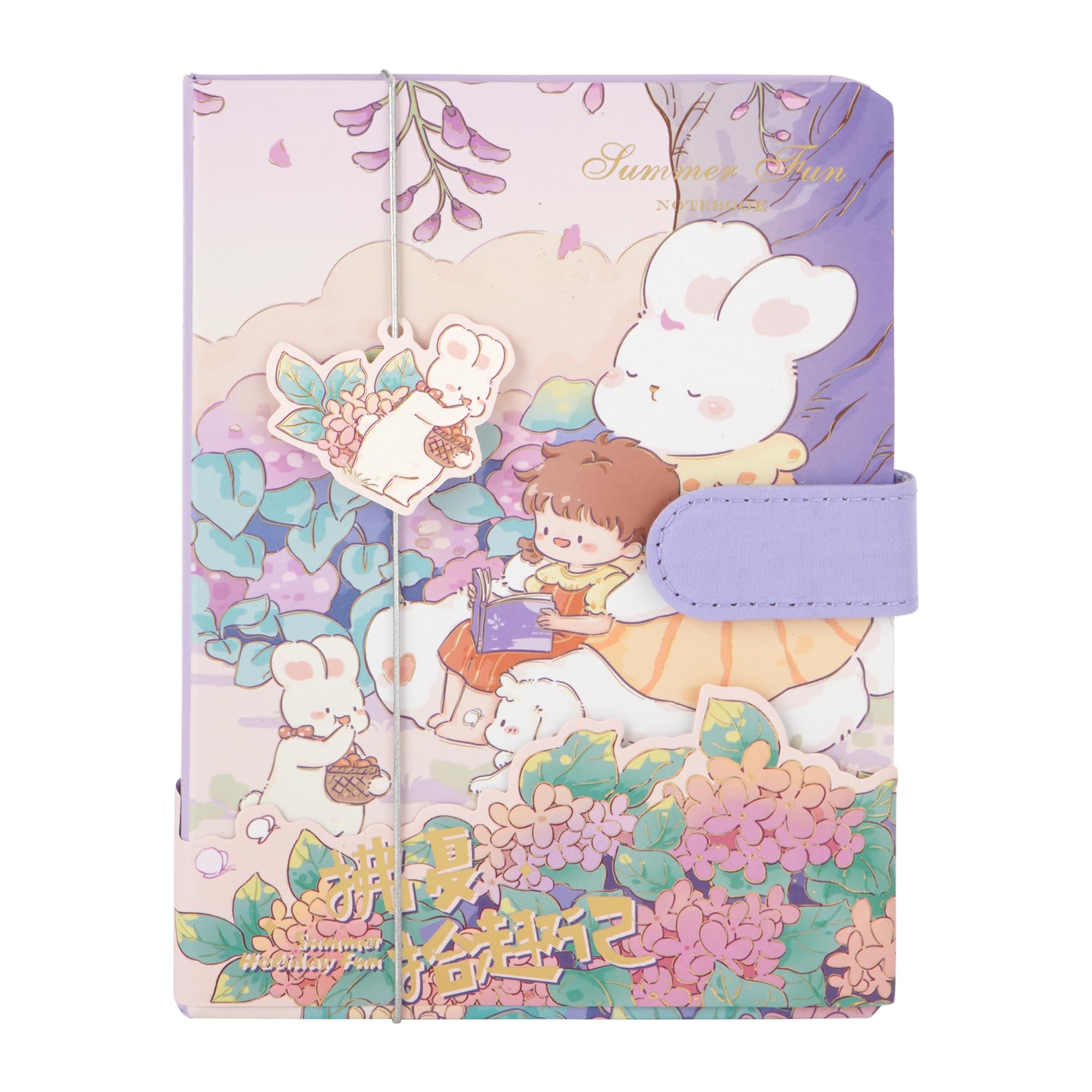 MilyaDE Cute Journal Notebook Kawaii Rabbit Diary Notebook Sketchbook Cover Writing Notepad — image 1