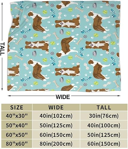 Miniatura 3 de Xoeiran Manta de franela de felpa de vellón, lindo perro y juguetes de Border Collie y juguetes ligeros y reclinables, ropa de cama con aire