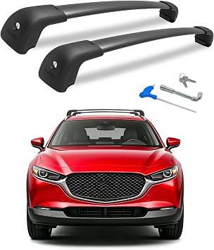 Roof Rack Cross Bars Compatible with Mazda CX30 CX-30 2020-2026 | Aluminum Lockable Crossbars for Rooftop Cargo Carrier Luggage Kayak Canoe Bike Snowboard