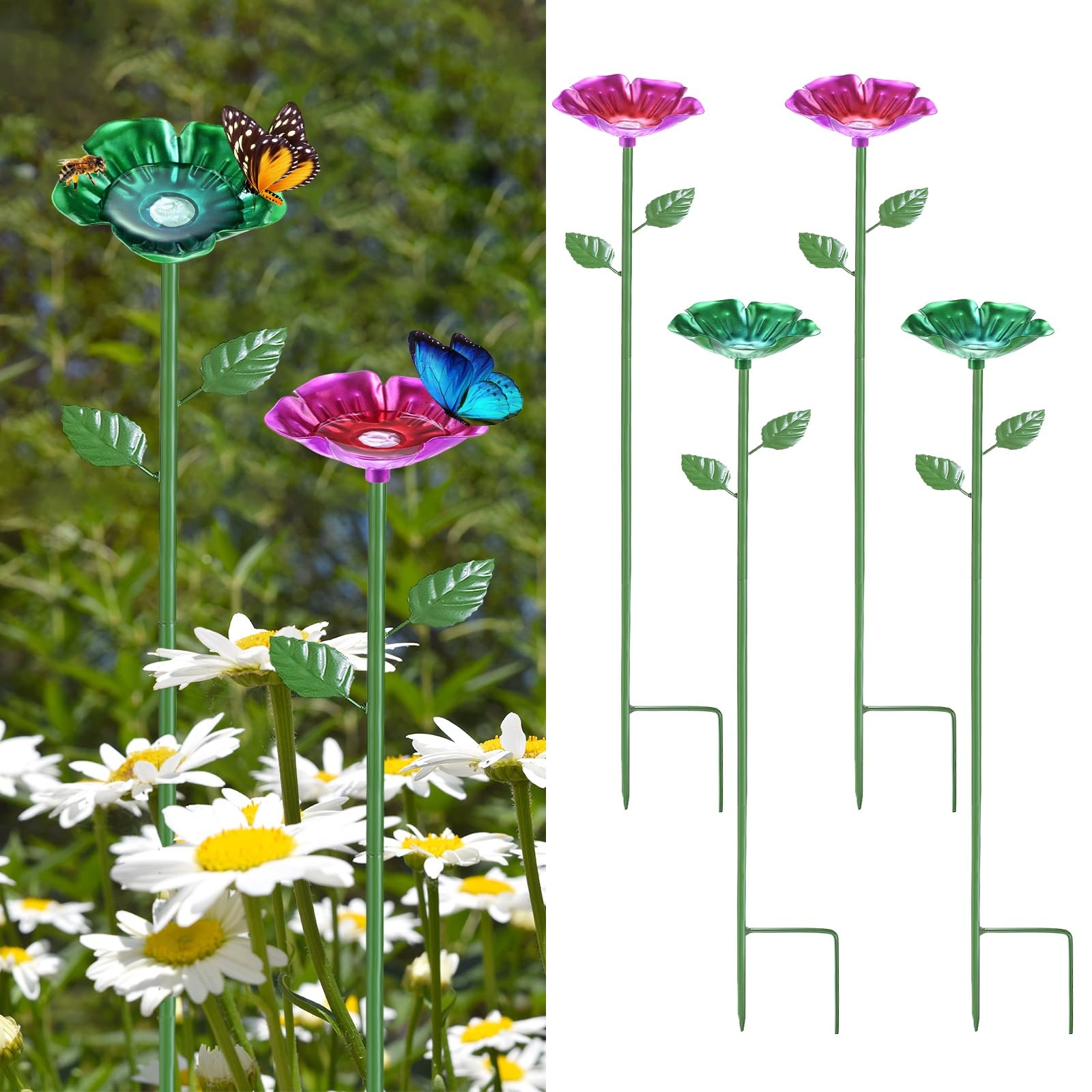 Bain en Fer pour Abeilles de Jardin M METERXITY Décoration Extérieure Colorée