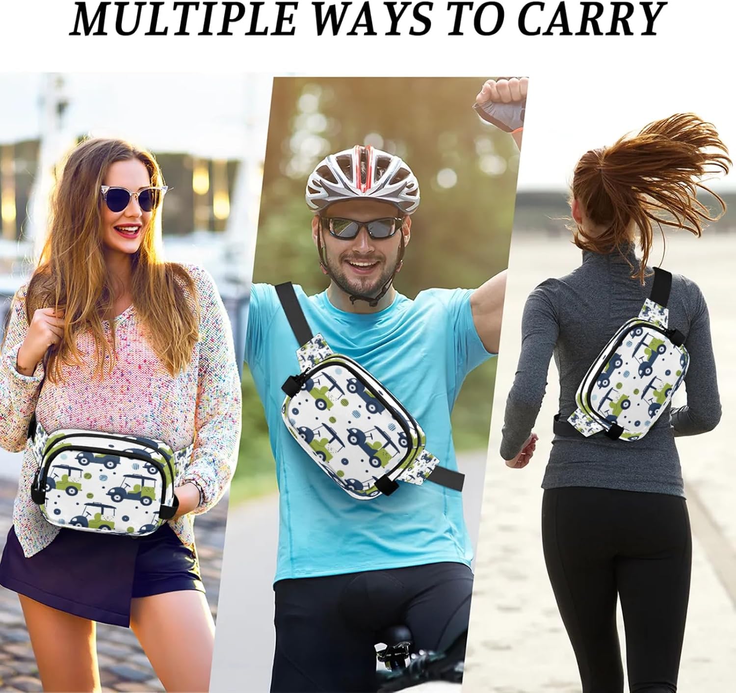 Golf Fanny Packs Belt Bag Fashion Crossbody Bag Bum Bag Waist Bag with Adjustable Strap for Outdoors Workout Casual Traveling Running Hiking Cycling