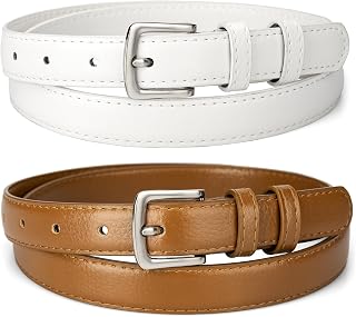 maikun Womens Belt for Jeans Dress, Ladies Classic Faux Leather Waist Belt | Fashion Daily Belt for Office Pants Dress