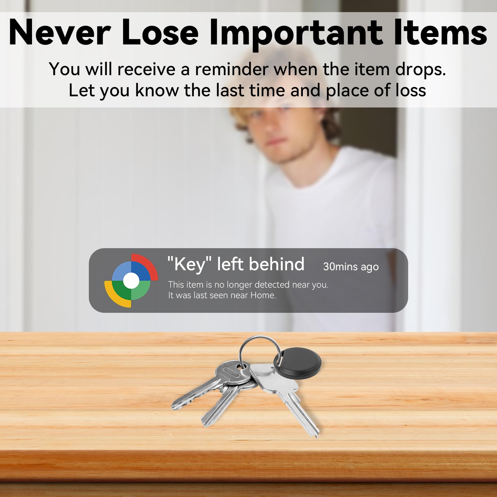 Android Air Tracker Tag 2 Pack, Luggage Smart Tag Compatible with Google Find Hub App, Item Finder for Key, Wallet, Suitcase, Backpack — view 7
