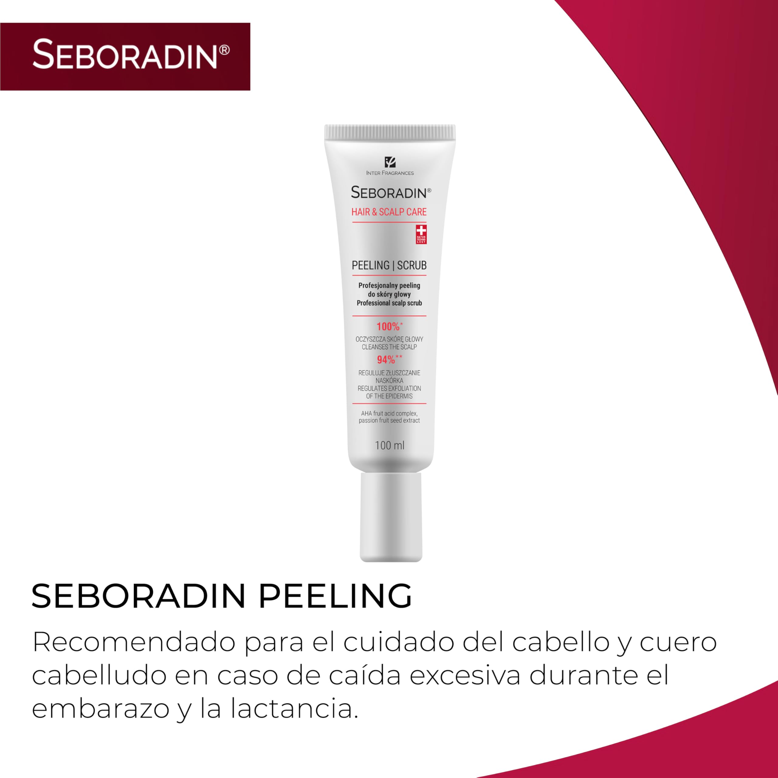SEBORADIN Maria Set Blue - 2x Ampollas Oily Hair - Sérum y Champú Anticaspa - Pure Balance Acondicionador Champú y Sérum - Peeling para el Cuero Cabelludo