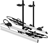 Young Electric Hitch Mount Bike Rack with Ramp: 200 lbs Capacity for 2 E-Bikes, Fat Tires, Fits 2" Receivers on Cars, SUVs, RVs