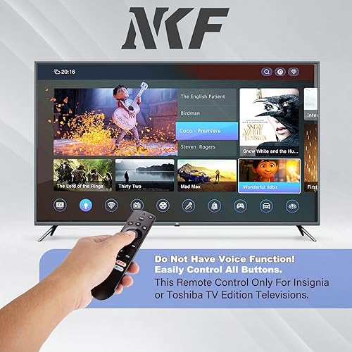 Vista 6 de NS-RCFNA-21 Mando a distancia para Insignia TV Remoto Reemplazo NS-24DF311SE21 NS-39DF310NA21 NS-43DF710NA21 NS-55DF710NA21