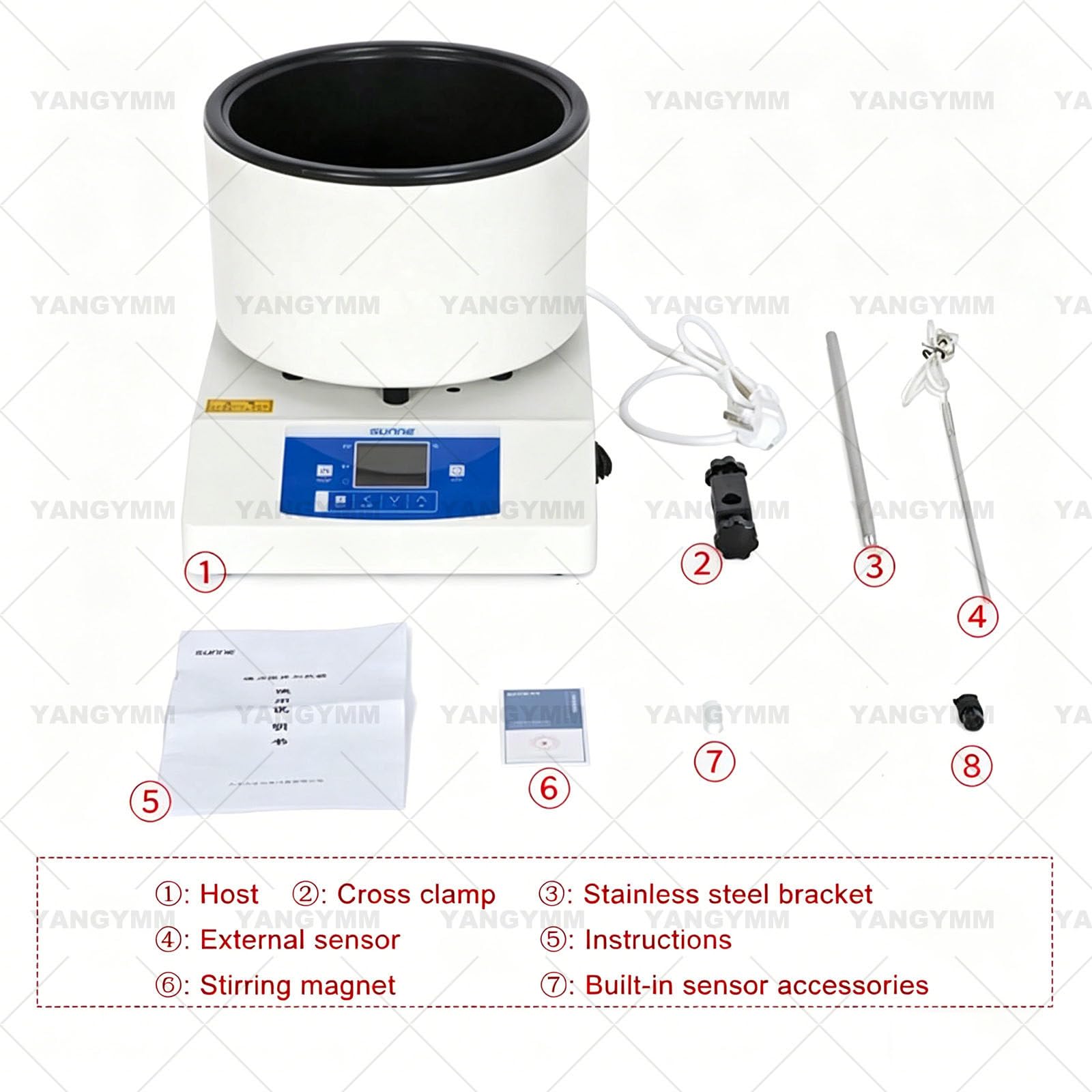 Agitador MagnéTico con CalefaccióN (Hot Pot), BañO de Agua BañO de Aceite; Recipiente de Calentamiento AgitacióN MagnéTica para Laboratorio, con Control de Temperatura. 5A