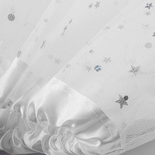 Miniatura 7 de Faldas de tutú de talla grande para mujer, pequeña bombilla de estrella de princesa con lentejuelas plisadas LED, falda de malla, falda de tul
