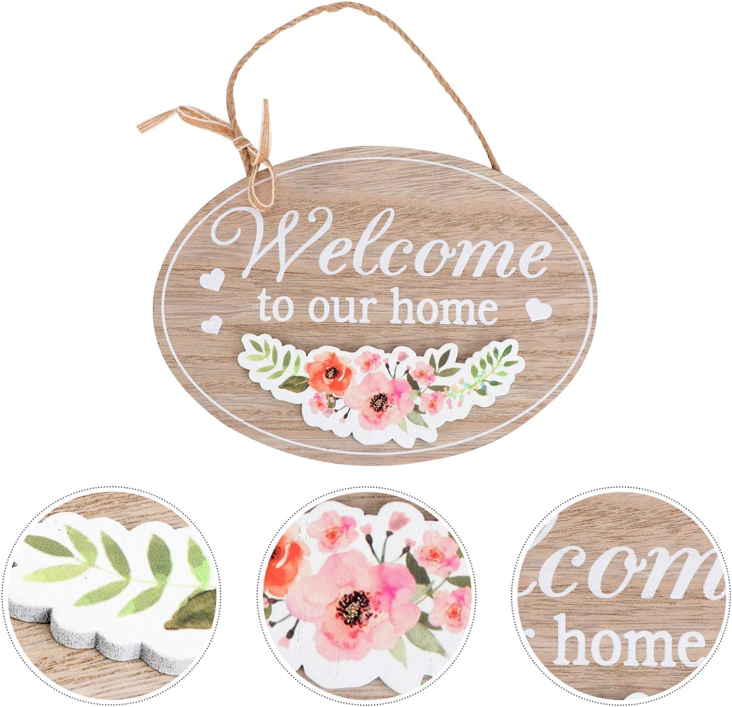 Kuber Industries Door Decor Panel|Wall Hanging Wooden Frame Board (Cream) 3
