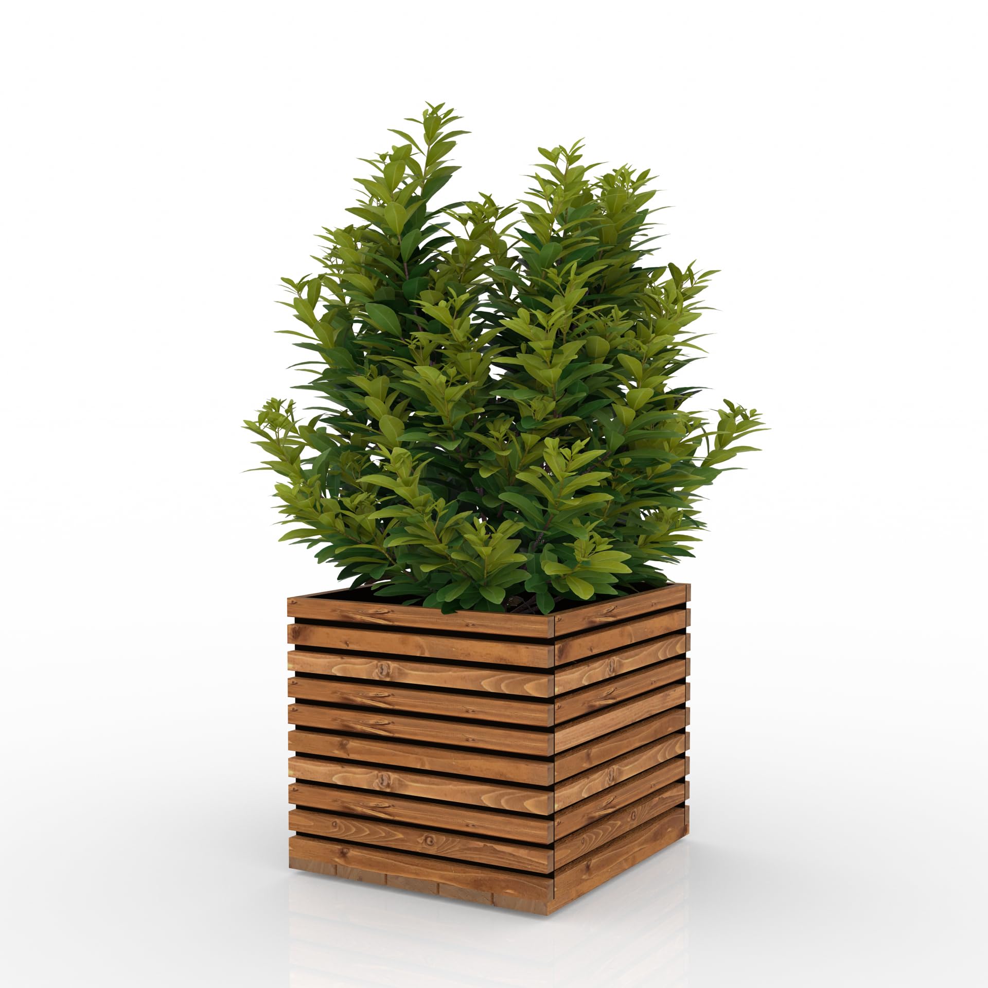 The Sussex Garden Planters (Slatted Tan, SQUARE)