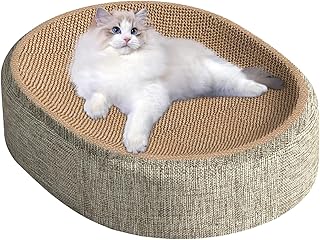 Cat Scratching Boards, 2 in 1 Scratching Board for Cats, Oval Sisal Scratching Board for Cats, Cat Scratching Board, Bowl Nest, Lounge Scratching Board for Cats for Rest, Sanding product image