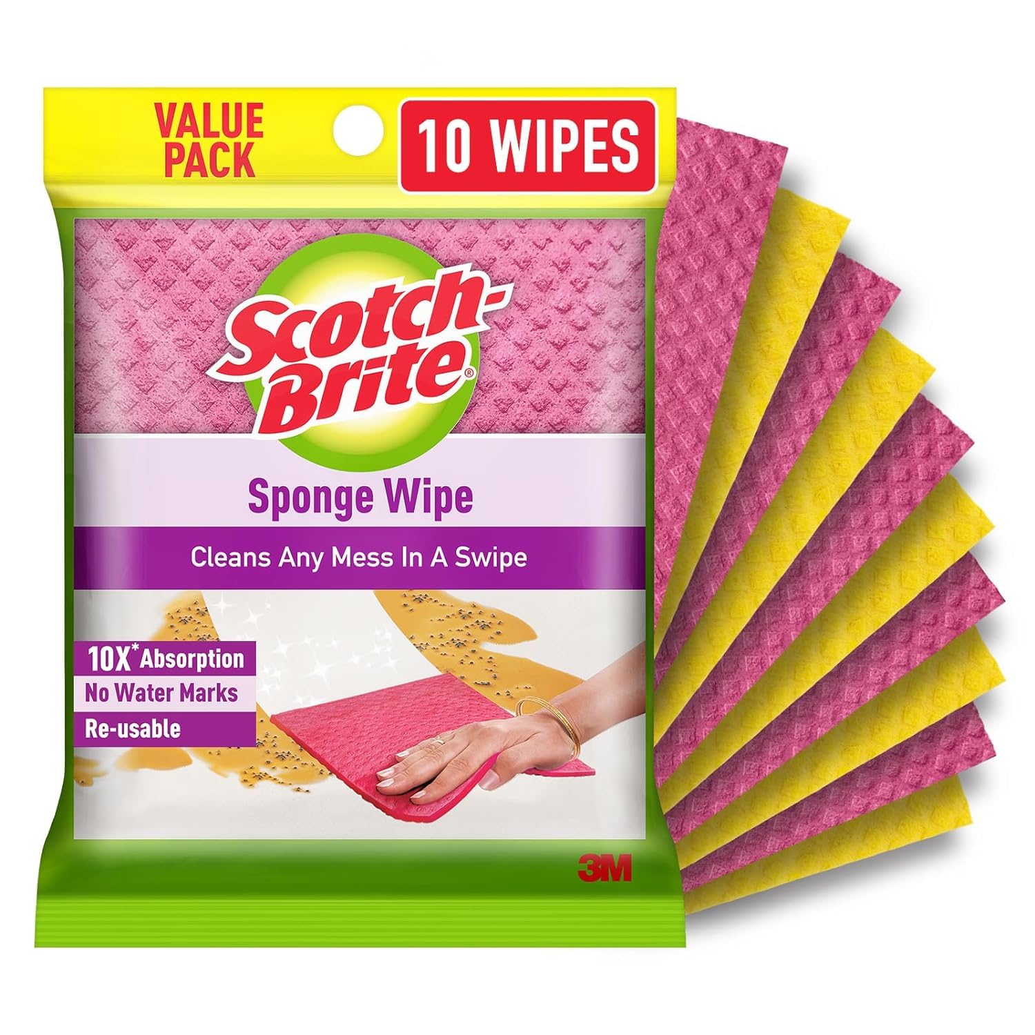 Scotch-Brite Sponge Wipe Large -10N (Pack of 1) (B08RRVLRJ2) Amazon Price History, Amazon Price Tracker