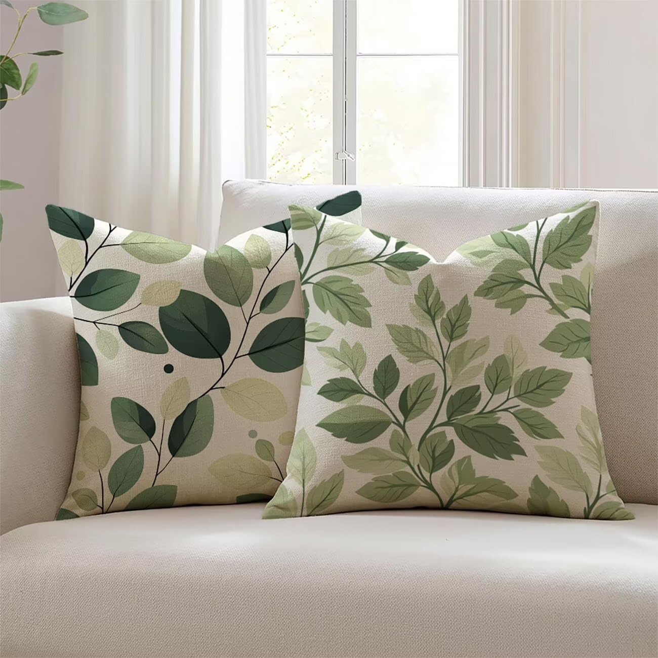 Housses de coussin en lin déperlant haut de gamme pour canapé et terrasse extérieure