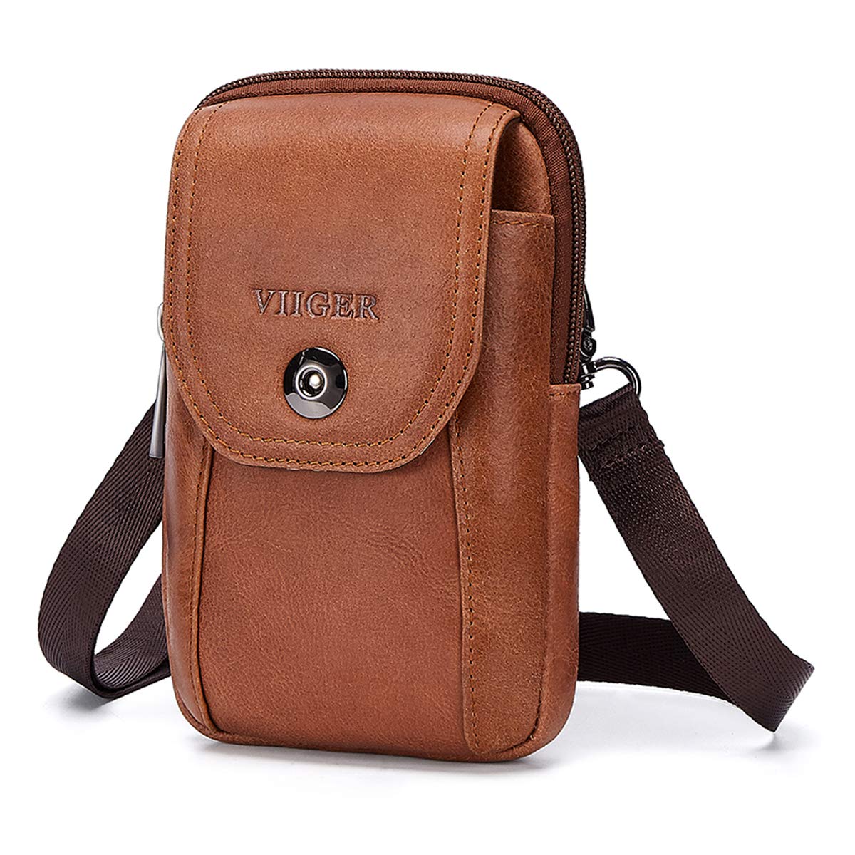 men's small leather belt pouch