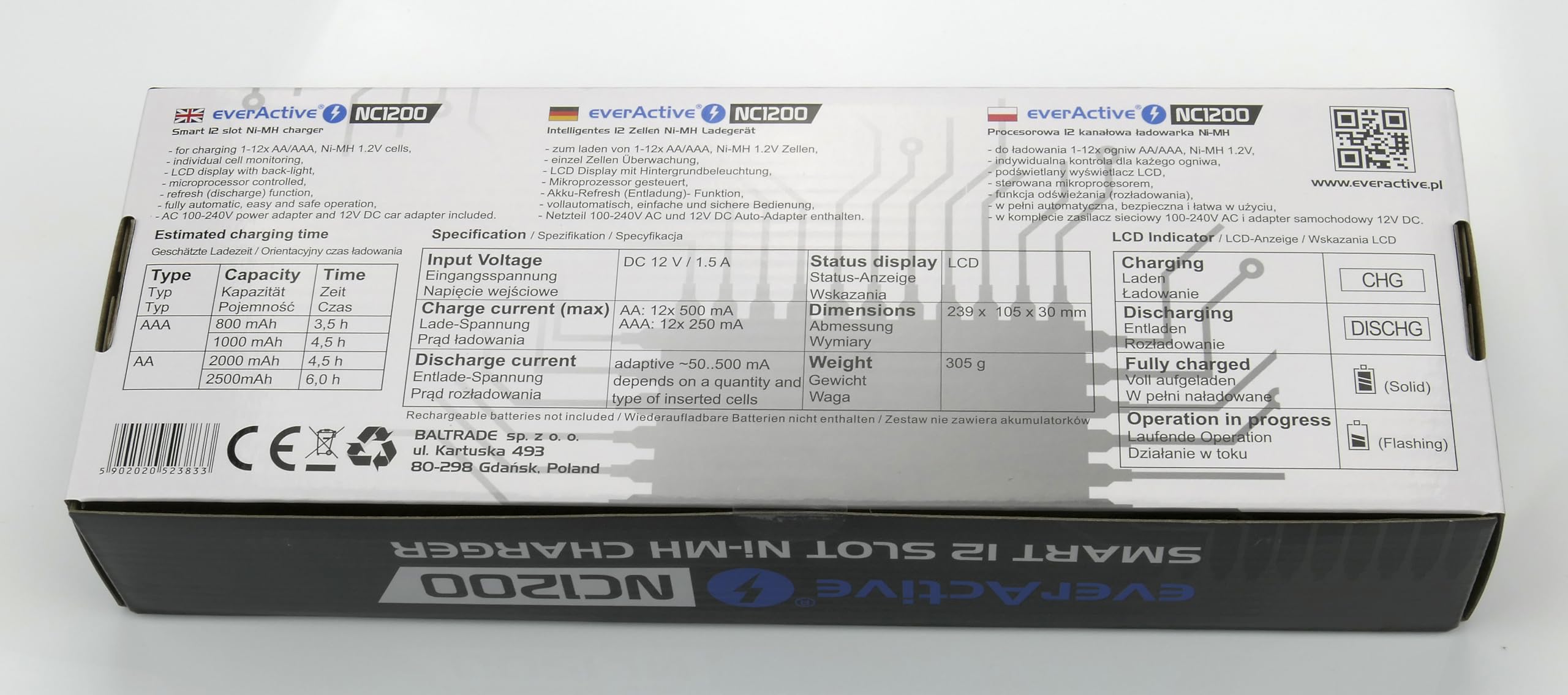 Ładowarka procesora EverActive AAA/AA NC-1200