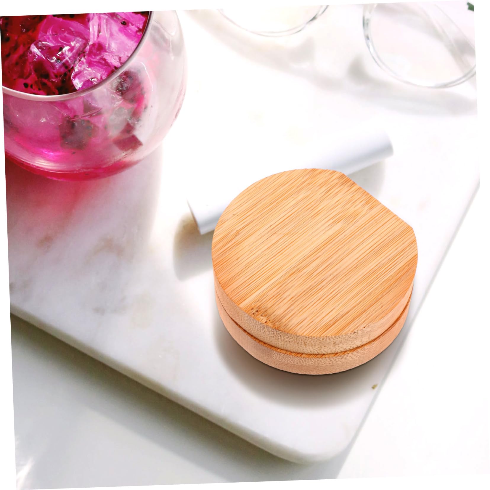PACKOVE 5 Specchietti Cosmetici In Bambù Specchio A Mano Specchio Tascabile Compatto Da Viaggio Piccolo Da Borsa Da Trucco Tascabile Compatto Da