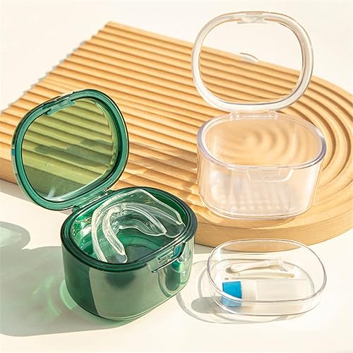 Miniatura 4 de Almacenamiento de limpieza 2 en 1 para prótesis dentales a prueba de fugas, baño retenedor para dentaduras completas, almacenamiento en capas con