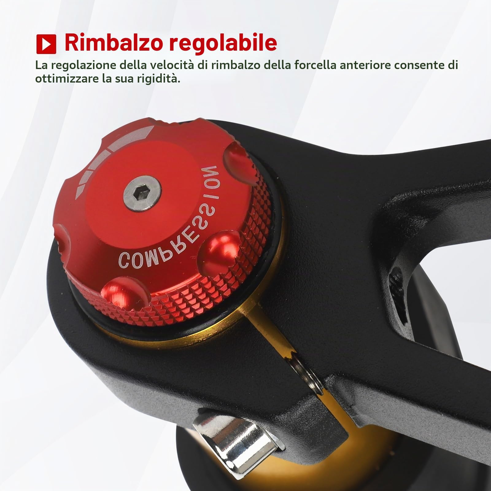 Forcella Anteriore Bici elettrica 26x4.0 Forcella Aria Fat Bike Forcella Mountain Bike BMX Dritta 1-1/8 MTB Bicicletta Freno Disco Escursione 190mm 2790g