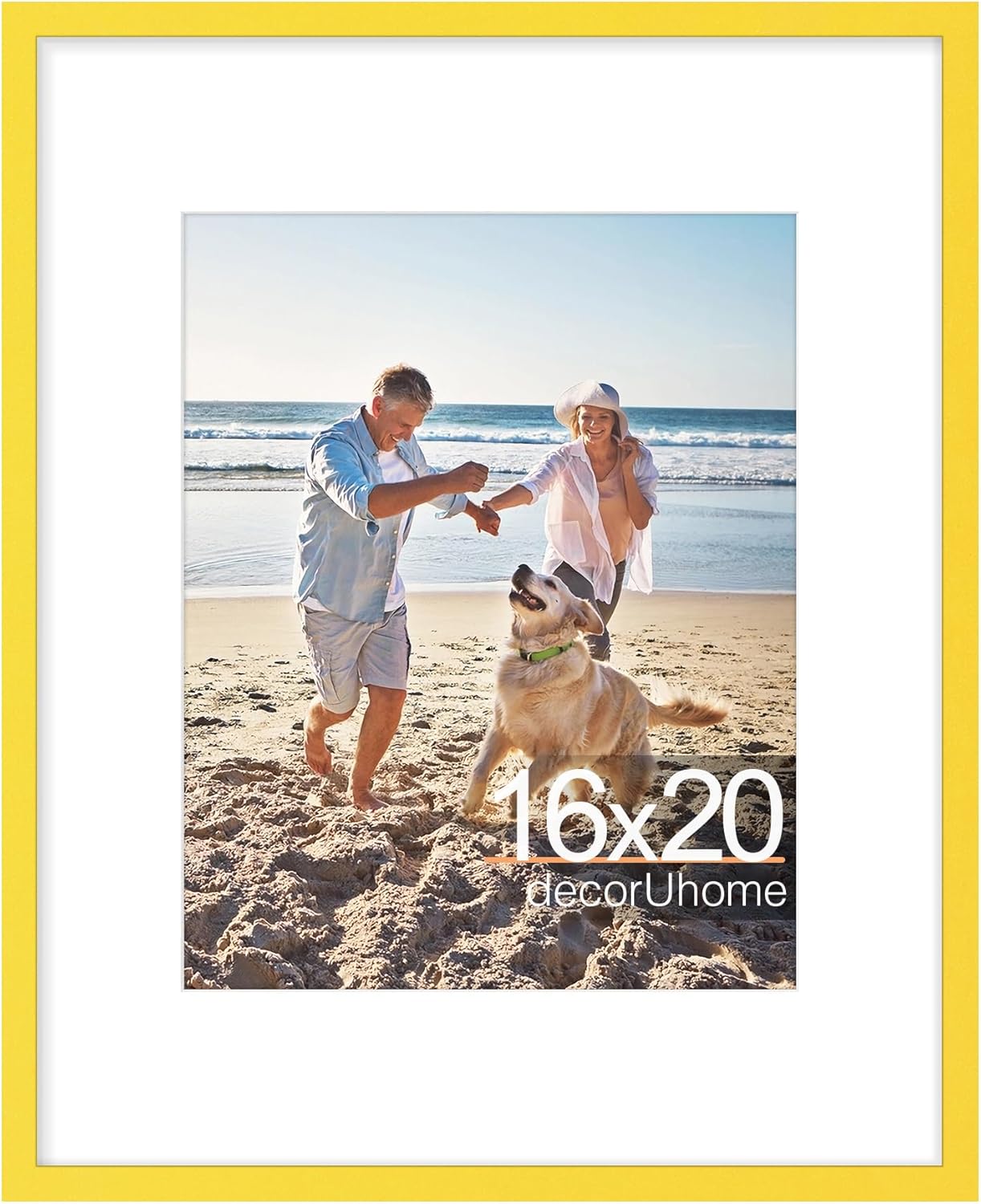 decorUhome 13x19 Picture Frame, Display Pictures 11x17 with Mat or 13x19 without Mat, Wall Mounting Photo Frame, Pink, 1 Pack