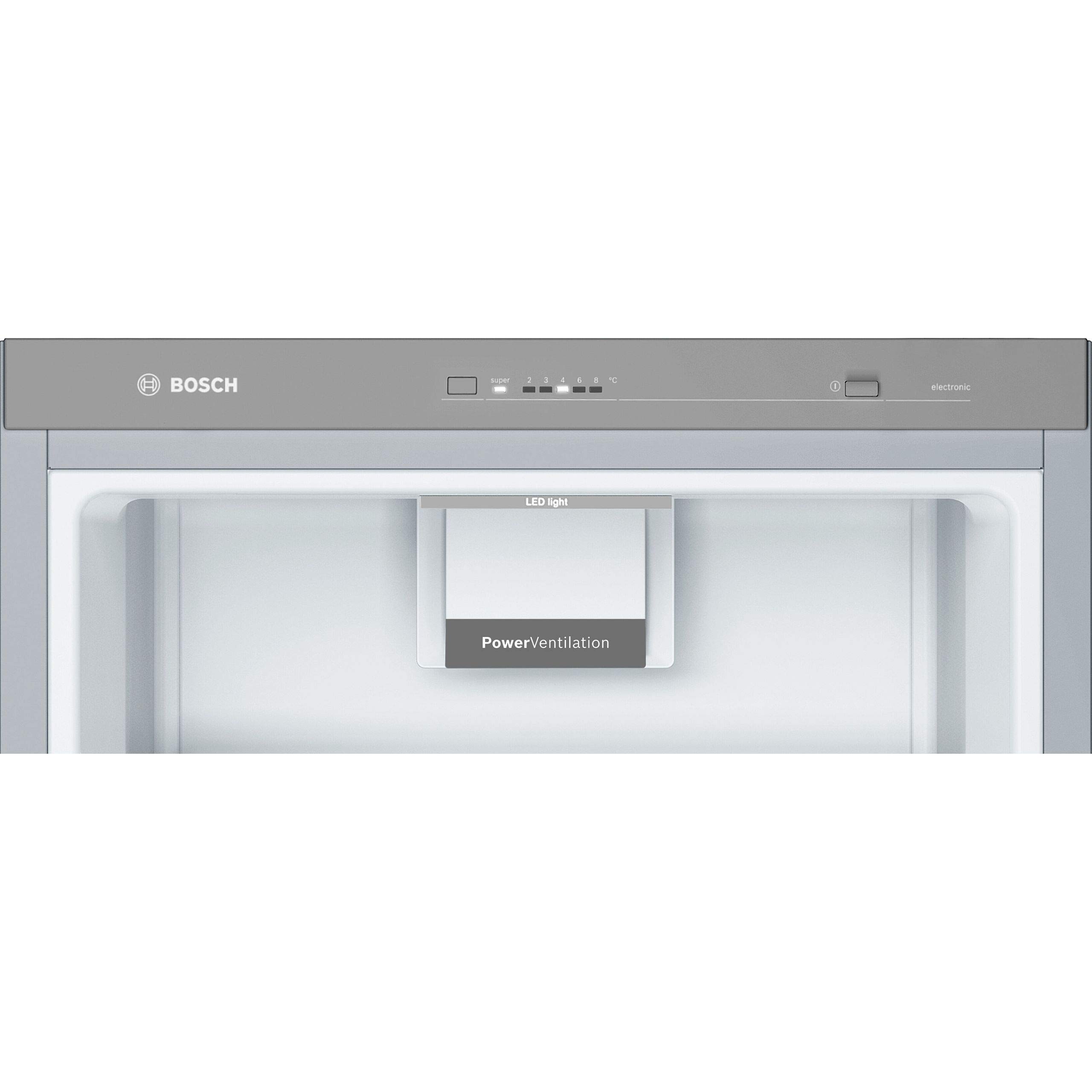 Réfrigérateur pose-libre - BOSCH KSV33LEP SER4 - 1 porte - 324 L - H176xL60xP65 cm - Inox