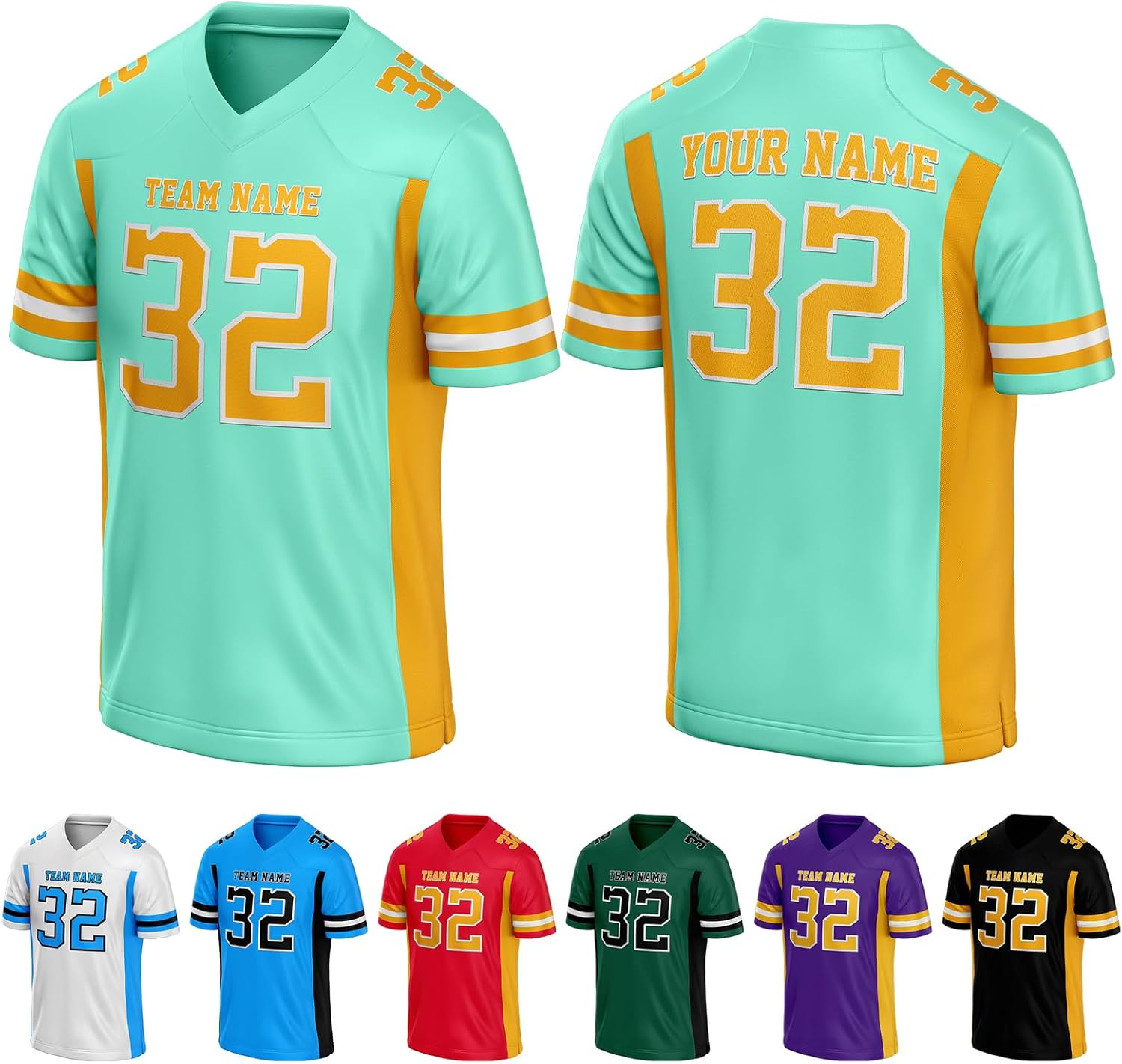 Custom Football Jersey Personalized Football Shirt with Name Team Number Logo for Men Women Youth
