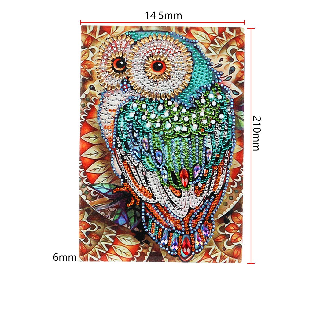 5D Diamond Painting Notebook Kit – Diario Fai-da-te Con Diamanti, Copertina Colorata, 21x15 Cm