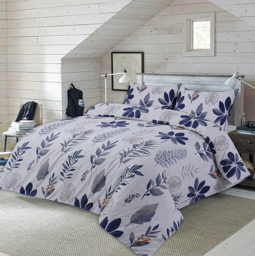 Bluemoon Bedding 4Piece Complete Bedding Set Duvet Cover Set With Fitted Bed Sheet & Pillowcases (Hazel, King)