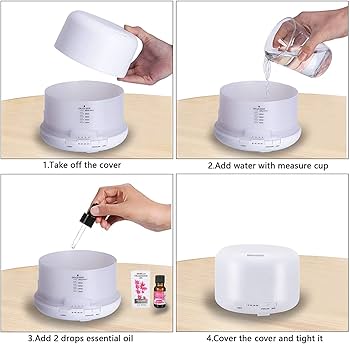 Decoracion Hogar ZOVHYYA Difusor De Aromaterapia 500ML Con 14