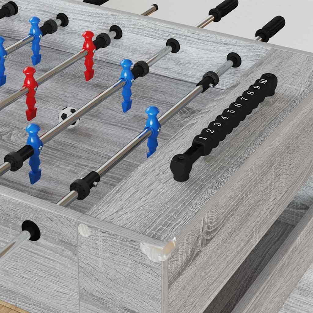 Genérico Mesa de Futbolín Gris Sonoma 125 x 60,5 x 80 cm,Deportes,Juegos de Interior,Futbolín,Mesas de futbolín-858889