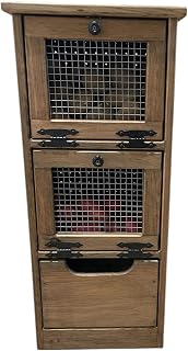 Veggie Bin, Rustic Walnut Stained Solid Pine Food Storage Container | Handmade in the USA