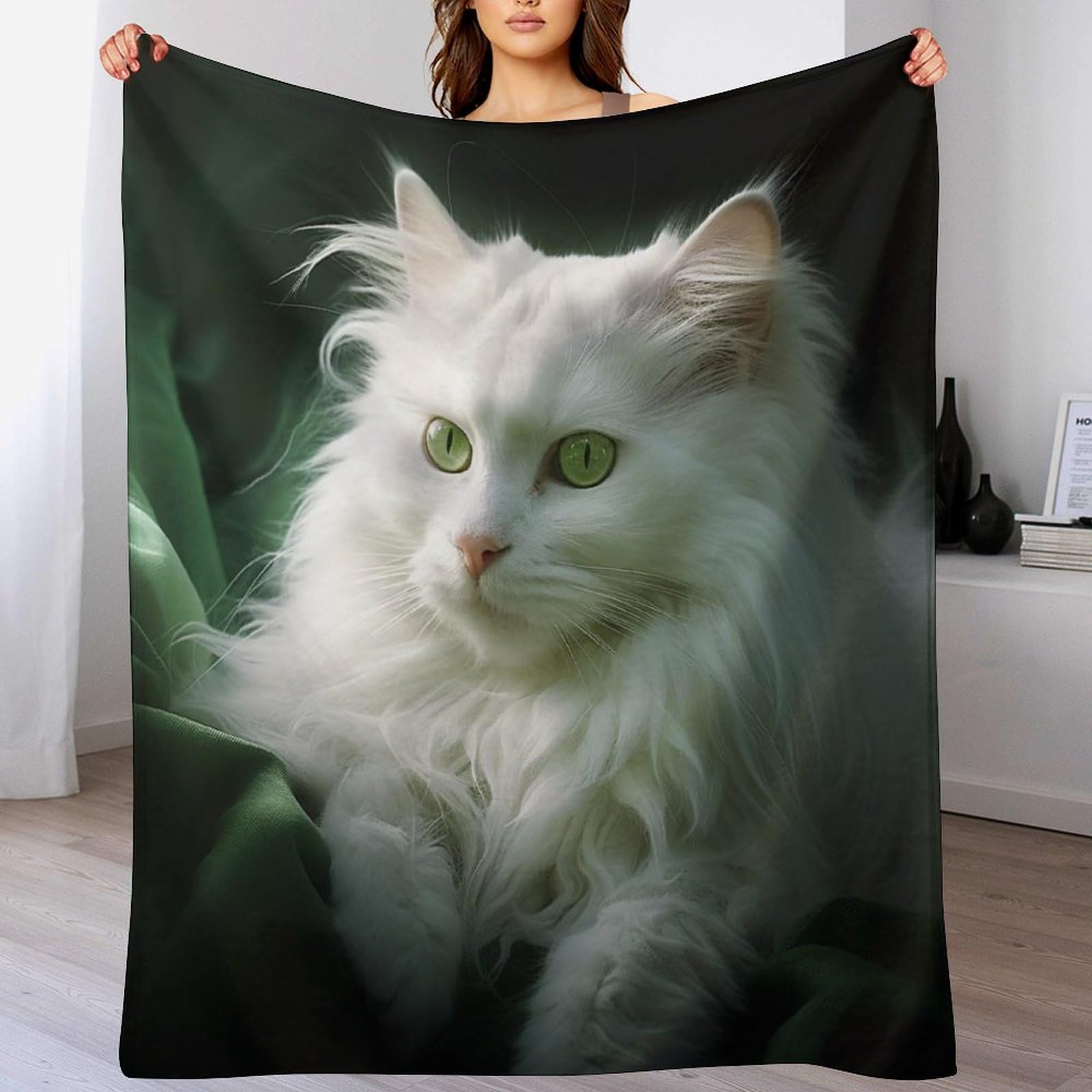 Couverture polaire chat finis les frissons couverture chaude douce pour canapé-lit