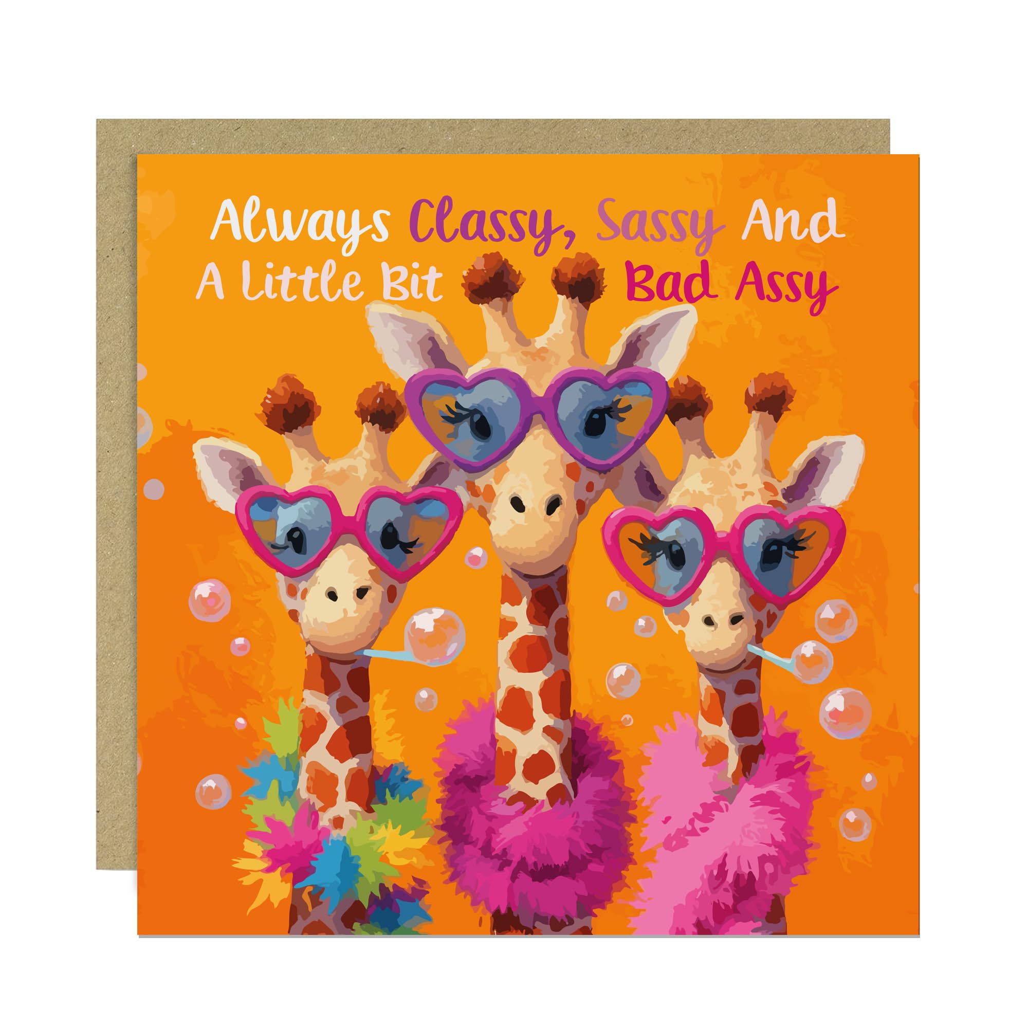 RED OCEAN Cute Birthday Cards For Women, Sassy Birthday Card, Card For Daughter, Women, Girls, Her, Best Friend, BFF, Sister, Mum, Nanny, Wife With Kraft Envelope