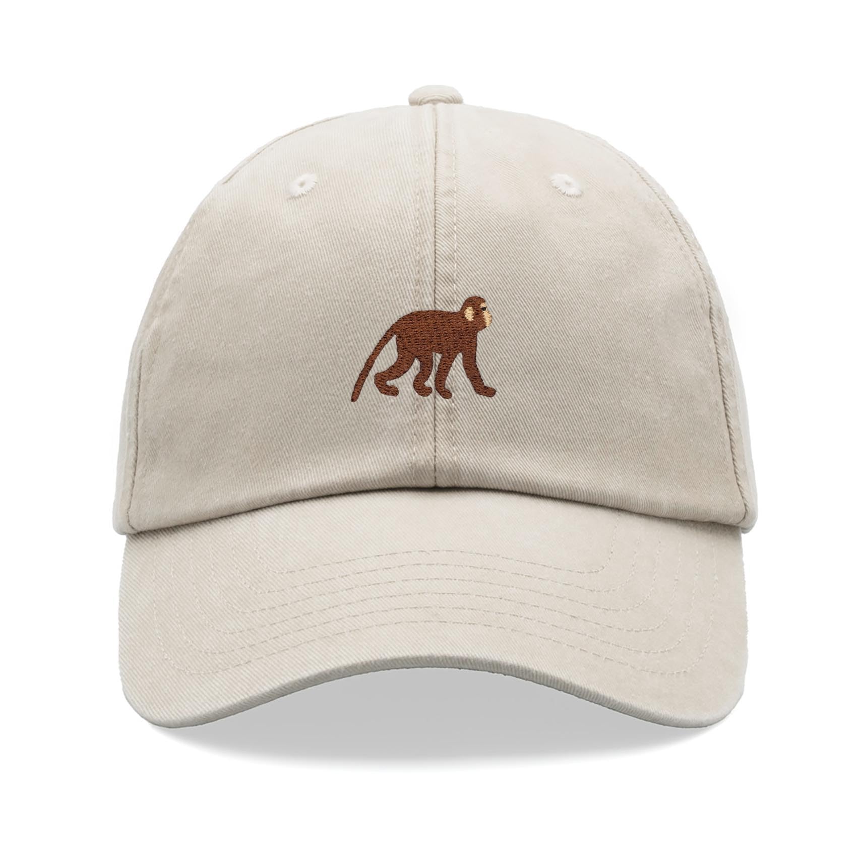 Cap Base Unisex Stone Monkey Baseball Cap Vintage Washed Dad Hat Adjustable