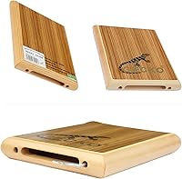 Vista 5 de GECKO - Cajón de viaje, instrumento de percusión de madera de cebra con cuerdas internas de guitarra, tamaño compacto, portátil