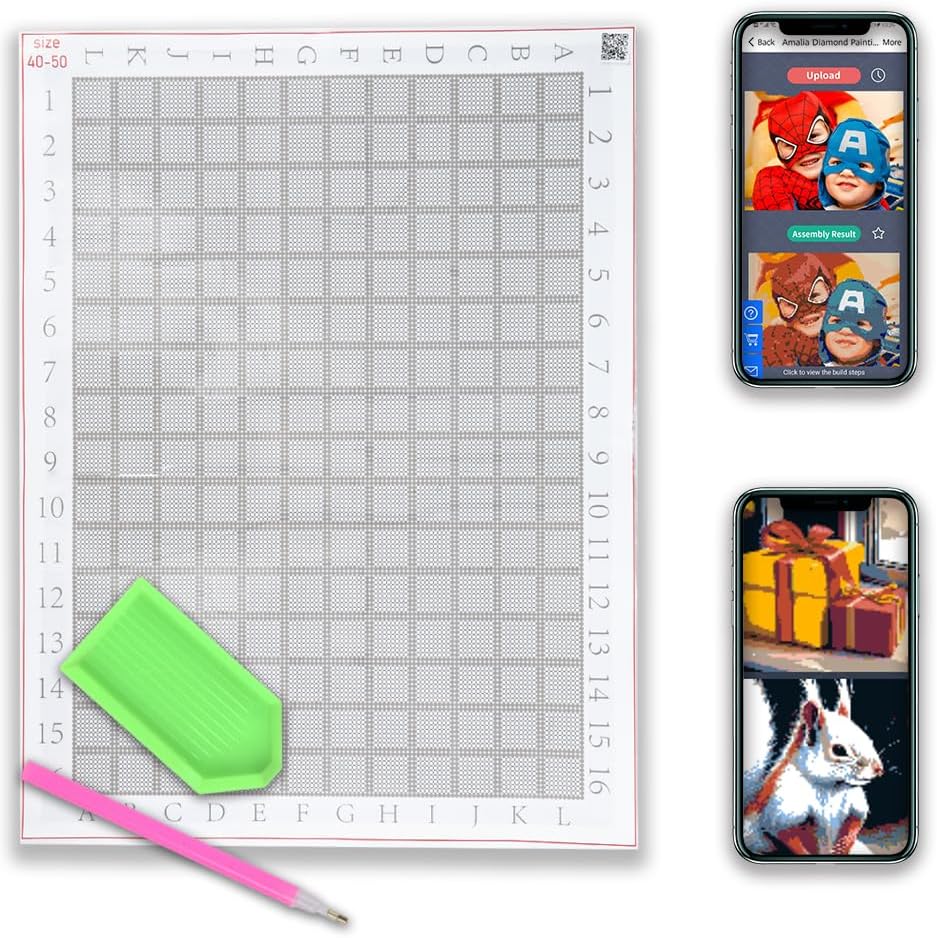 Amalia Custom Diamond Painting Kits for Adults and Teenagers,Upload Images of Your own Choosing!Round Diamonds for Home Wall Decor(15x19 inch)