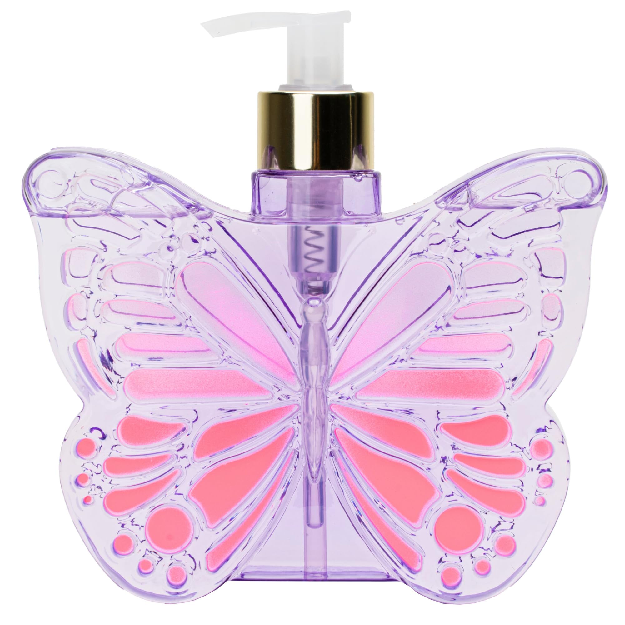 SIMPLE PLEASURES - Gradient Butterfly Shape Soap Dispenser, Cute Hand and Dish Soap Dispenser for Kitchen and Bathroom Decor, Fresh Liquid Soap Dispenser for Washing