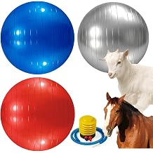 WoTous Goat Horse Toy Ball Lamb Training Exercise Blue, Silver, red