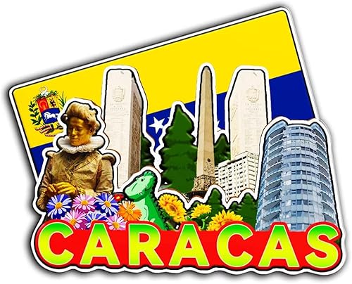 Caracas Venezuela imán imán de madera 3D monumentos de viaje coleccionables, recuerdos decorativos hechos a mano -2143
