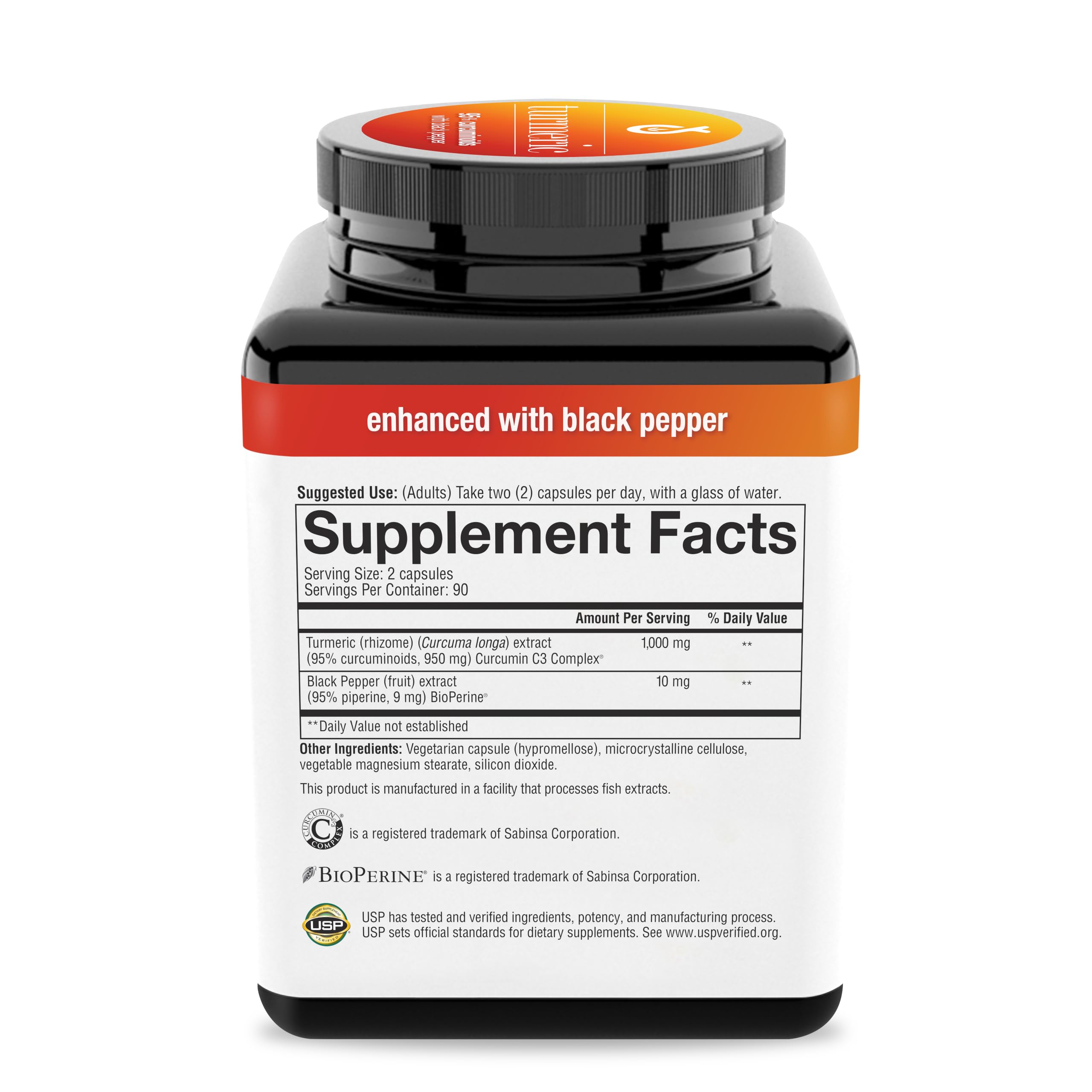 Youtheory Turmeric Extra Strength - 1,000 mg - Supports Muscle & Joint Health* - Contains Bioenhancers, Curcuminoids & Herbal Extracts - USP Verified - 180 Vegetarian Capsules (90-Day Supply) — Amazon image 2