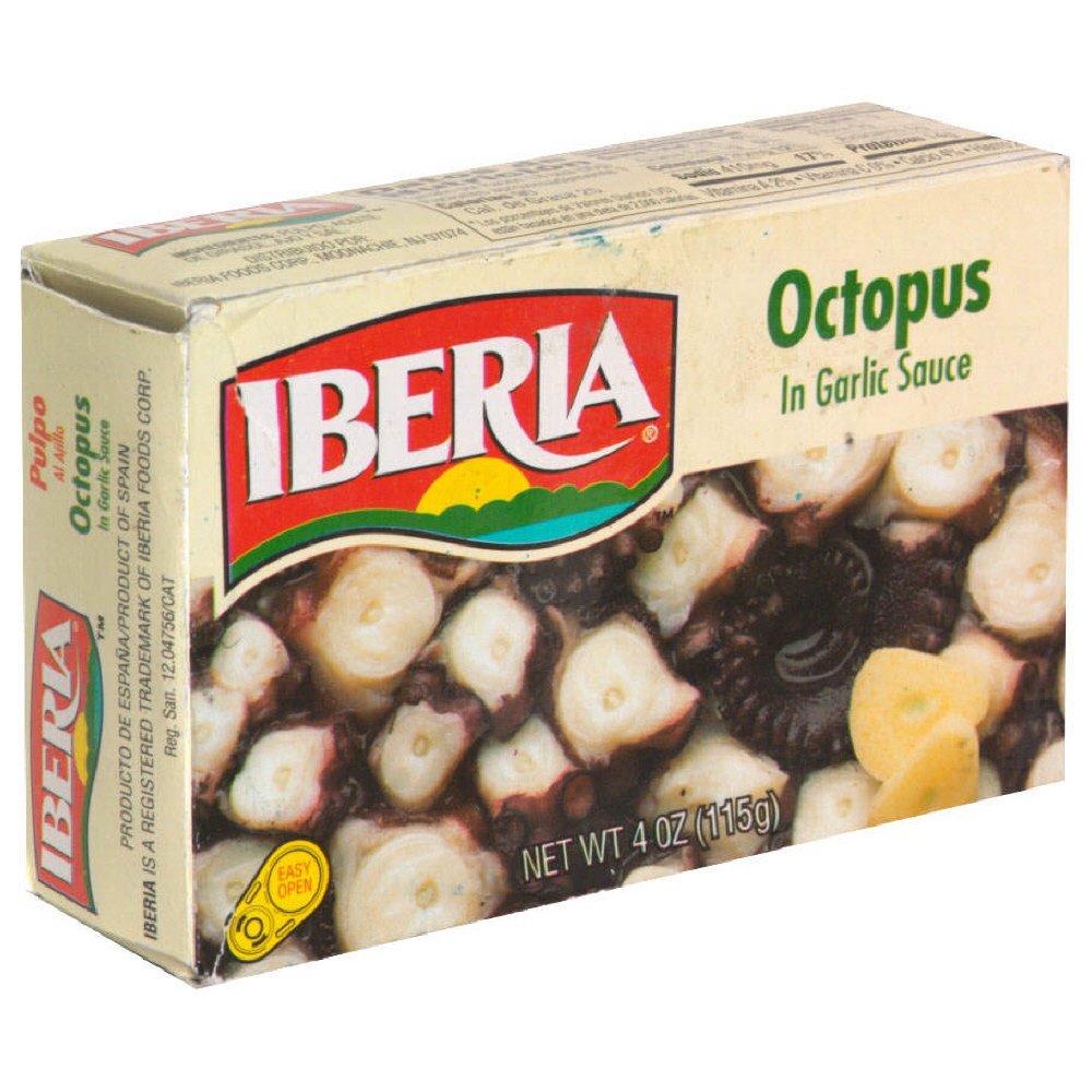Iberia Octopus In Garlic Sauce, 4-Ounce (Pack of 25)