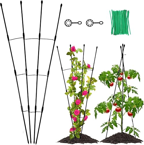 2 paquetes de enrejado para plantas trepadoras al aire libre e interior, 47.24 pulgadas, soporte de enrejado para plantas a prueba de óxido para