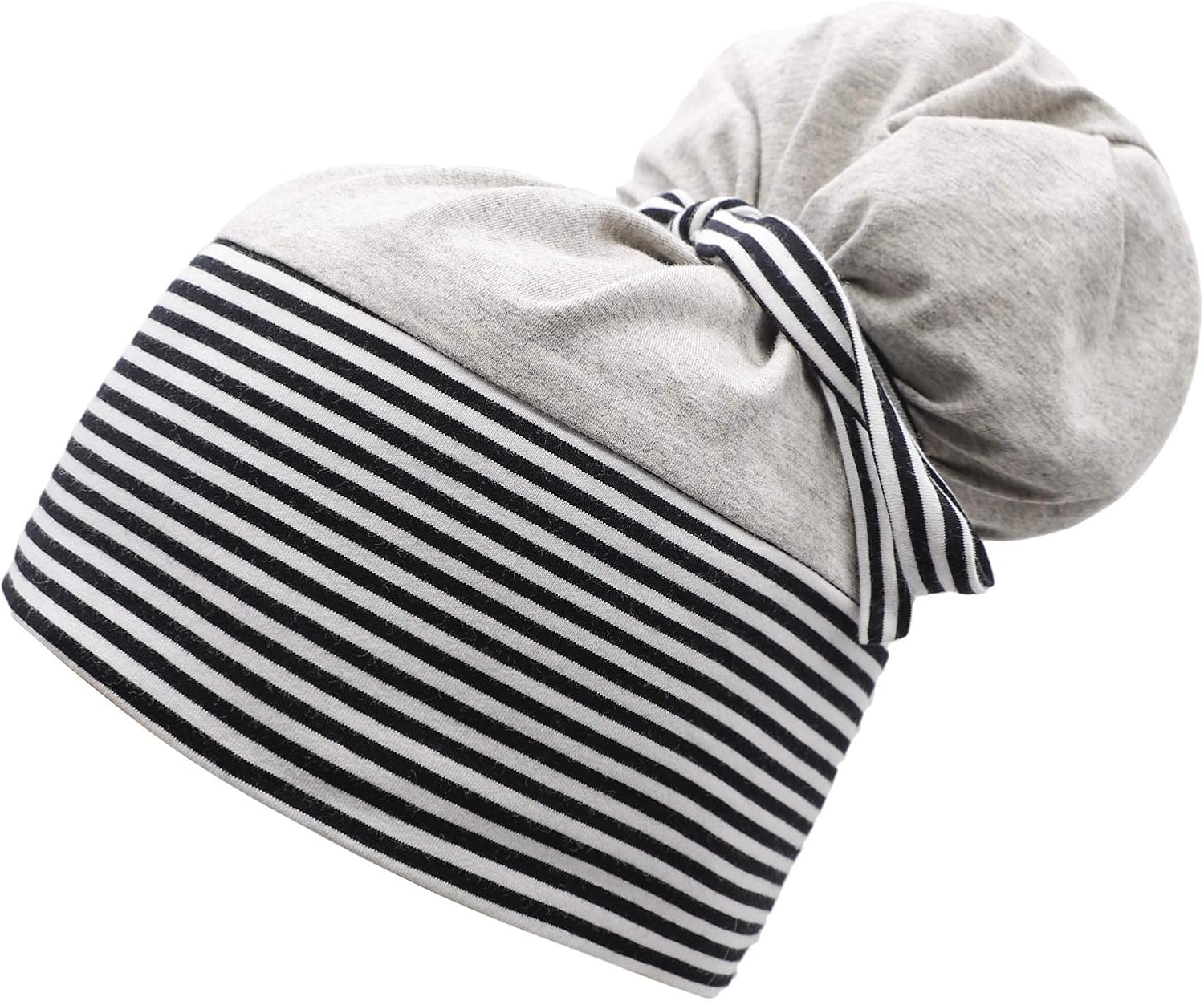 Women Working Caps Knit Work Hat with Button Ponytail Hat Stripes and Solid Colors Handmade
