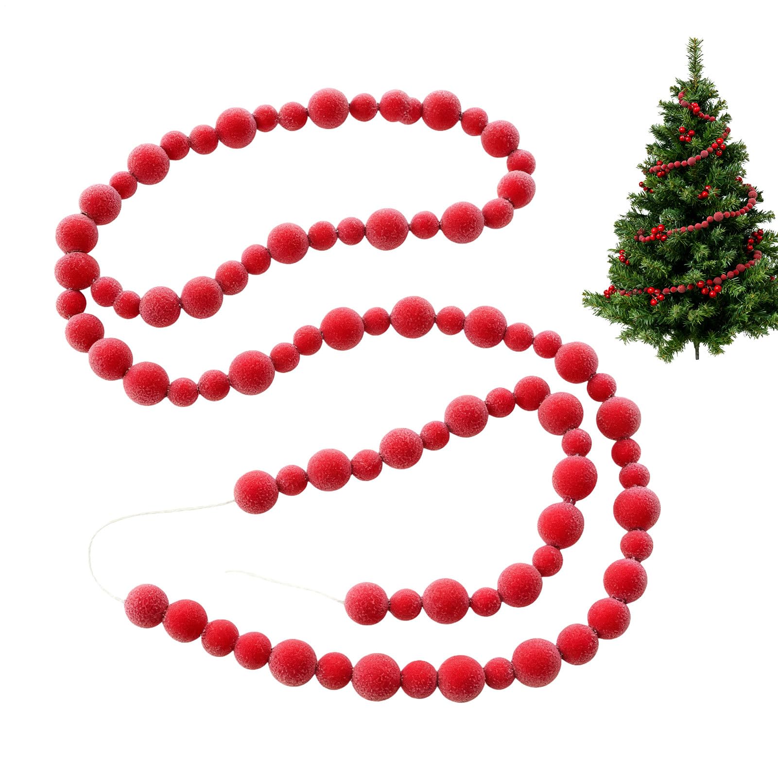 Guirlande de baies de Noël pour habiller votre cheminée et sublimer le mur du salon en hiver