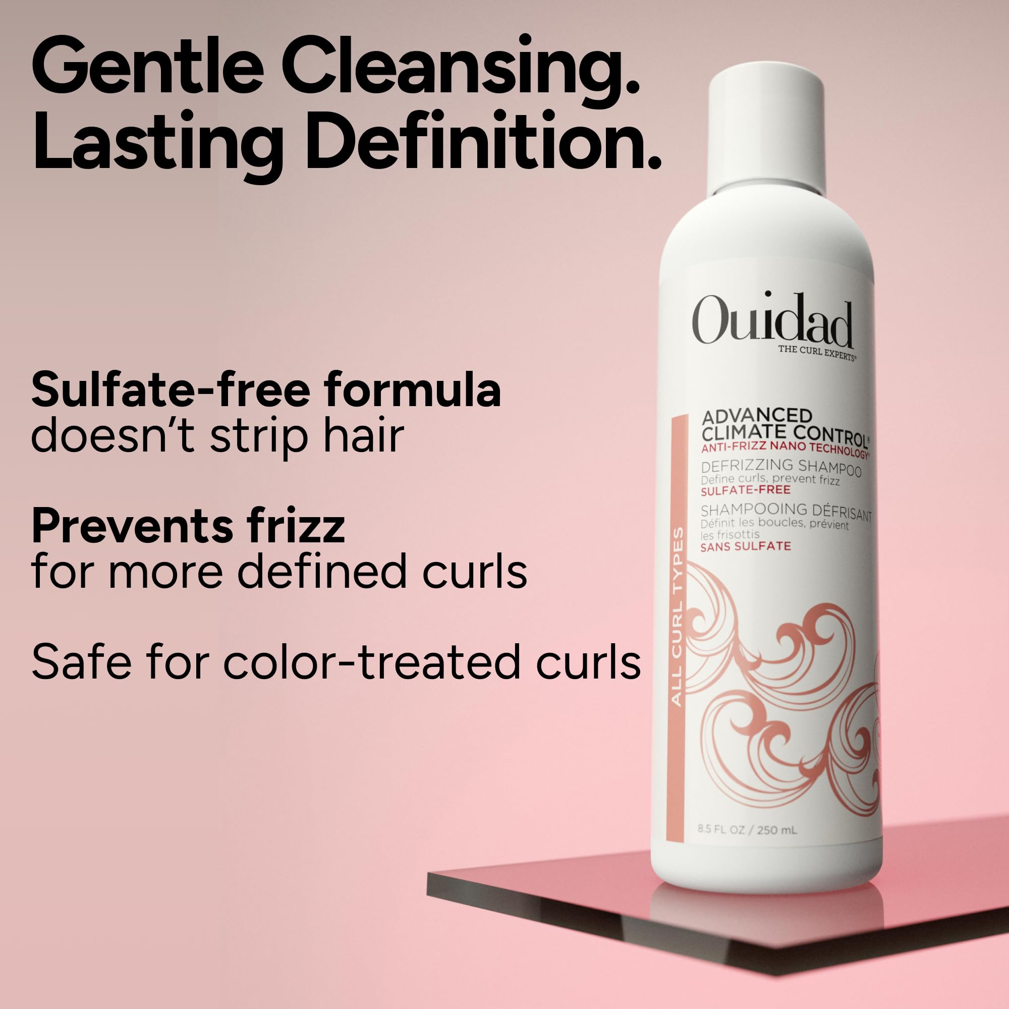 Ouidad Advanced Climate Control Defrizzing Shampoo for Curly Hair Sulfate-Free Gentle Hair Cleanser with Shea Butter Locks In Moisture & Locks Out Frizz Helps Define & Repair Curls All Curl T product thumbnail 5