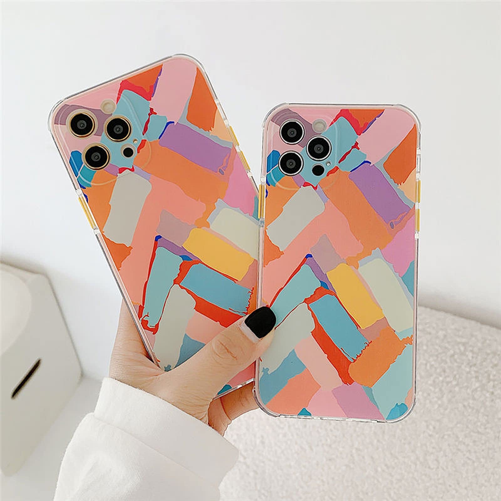 Jinyy Graffiti etui na telefon iPhone 12 11 Pro Max X XS Max XR 7 8 Plus SE 2020 12Mini 11Pro kolorowe przezroczyste miękkie etui na tył - T2-dla iPhone 7
