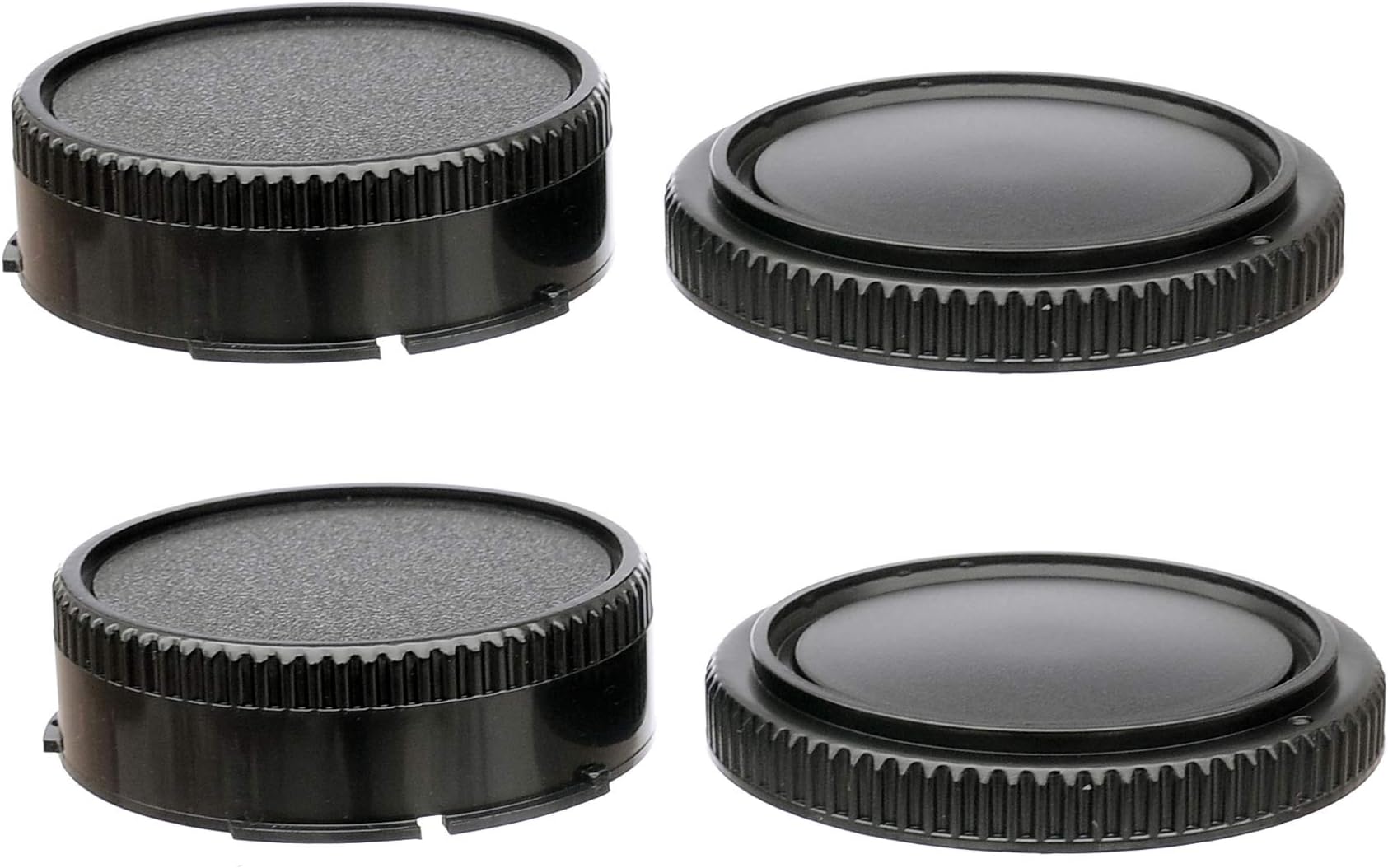 (2 Pack) FD Mount Rear Lens, FD Body Cover, Camera Body Protective Dust Cover, FD Lens Cap, FD Mount Back Cap, FD Cap, Compatible with Canon F1 FTb TLb T90 T80 T70 T60 AL-1 AE-1 F-1 AV-1 AT-1